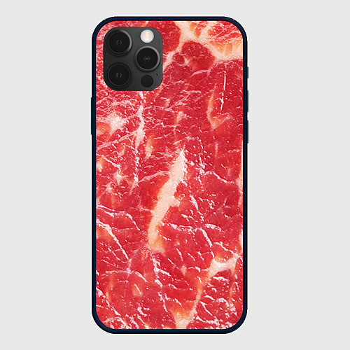 Чехол iPhone 12 Pro Мясо / 3D-Черный – фото 1
