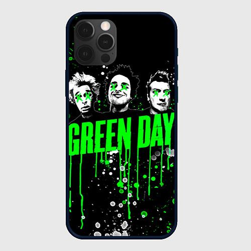 Чехол iPhone 12 Pro Green Day: Acid Colour / 3D-Черный – фото 1