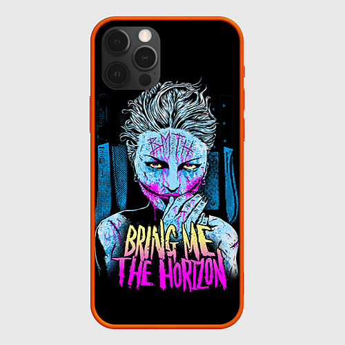 Чехол iPhone 12 Pro BMTH: Acid Girl / 3D-Красный – фото 1