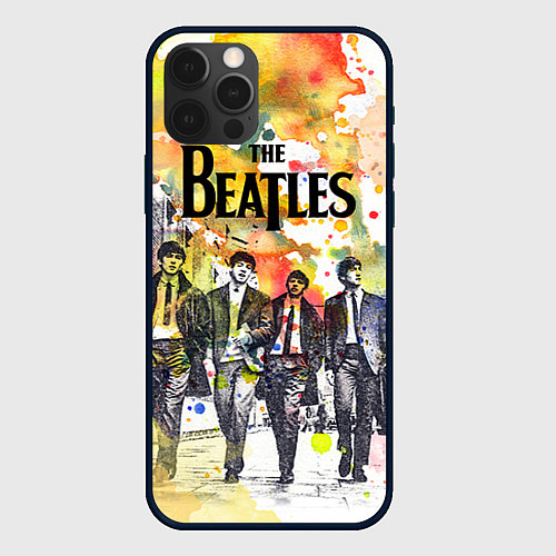 Чехол iPhone 12 Pro The Beatles: Colour Spray / 3D-Черный – фото 1