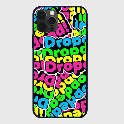 Чехол iPhone 12 Pro Drop Dead: Acid Pattern / 3D-Черный – фото 1