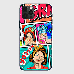 Чехол для iPhone 12 Pro POP ART, цвет: 3D-черный