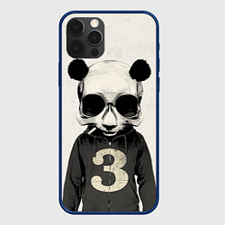 Чехол для iPhone 12 Pro Скелет панды, цвет: 3D-тёмно-синий
