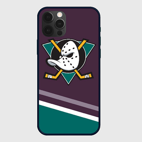Чехол iPhone 12 Pro Anaheim Ducks Selanne / 3D-Черный – фото 1