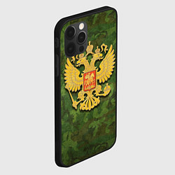 Чехол для iPhone 12 Pro Герб на камуфляже, цвет: 3D-черный — фото 2