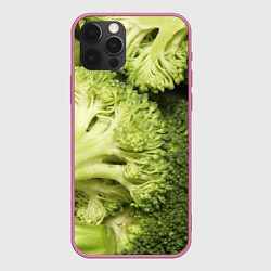 Чехол для iPhone 12 Pro Брокколи, цвет: 3D-малиновый
