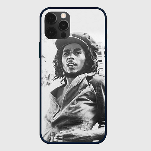 Чехол iPhone 12 Pro Молодой Боб Марли / 3D-Черный – фото 1