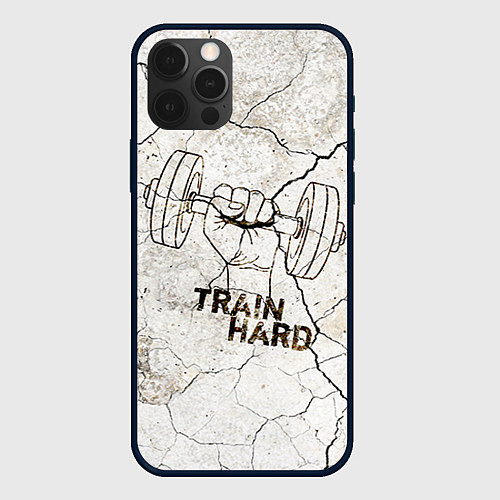 Чехол iPhone 12 Pro Train hard / 3D-Черный – фото 1