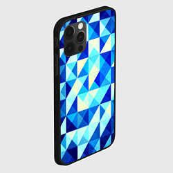 Чехол для iPhone 12 Pro Синяя геометрия, цвет: 3D-черный — фото 2
