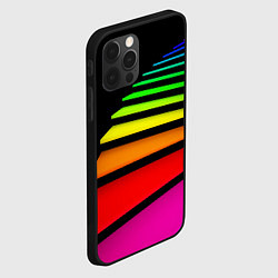 Чехол для iPhone 12 Pro Радужная лестница, цвет: 3D-черный — фото 2