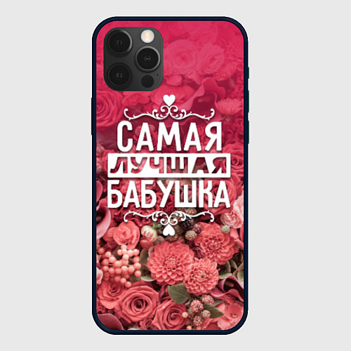 Чехол iPhone 12 Pro Лучшая бабушка / 3D-Черный – фото 1