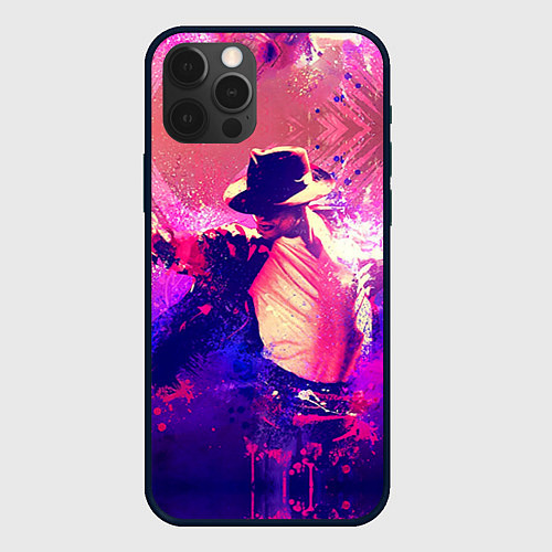 Чехол iPhone 12 Pro Michael Jackson: Moon / 3D-Черный – фото 1