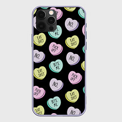 Чехол iPhone 12 Pro Сердца с надписями