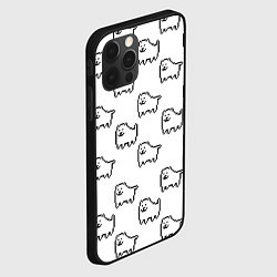 Чехол для iPhone 12 Pro Undertale Annoying dog white, цвет: 3D-черный — фото 2