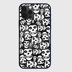 Чехол для iPhone 12 Pro Misfits Pattern, цвет: 3D-черный