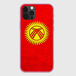 Чехол для iPhone 12 Pro Киргизия, цвет: 3D-малиновый