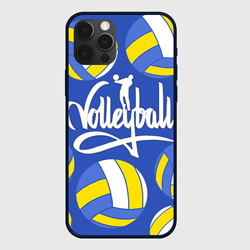 Чехол iPhone 12 Pro Волейбол 6 / 3D-Черный – фото 1