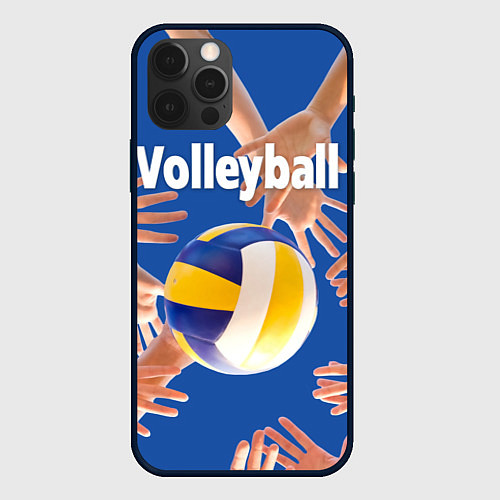 Чехол iPhone 12 Pro Волейбол играют все / 3D-Черный – фото 1