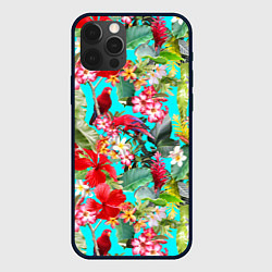 Чехол для iPhone 12 Pro Тропический мир, цвет: 3D-черный