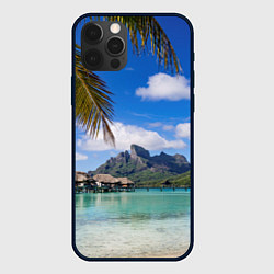 Чехол для iPhone 12 Pro Бора-Бора, цвет: 3D-черный