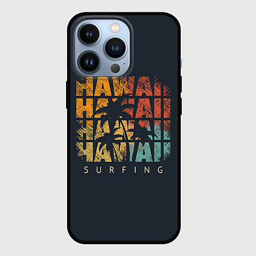 Чехол iPhone 13 Pro Hawaii Surfing / 3D-Черный – фото 1