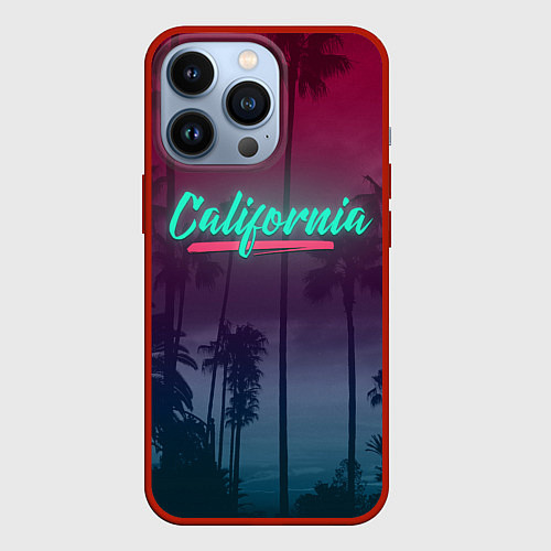 Чехол iPhone 13 Pro California / 3D-Красный – фото 1