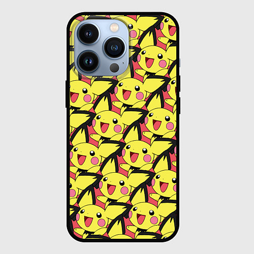 Чехол iPhone 13 Pro Pikachu / 3D-Черный – фото 1