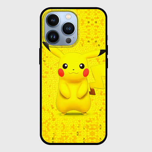 Чехол iPhone 13 Pro Pikachu / 3D-Черный – фото 1