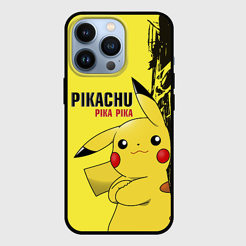 Чехол iPhone 13 Pro Pikachu Pika Pika / 3D-Черный – фото 1