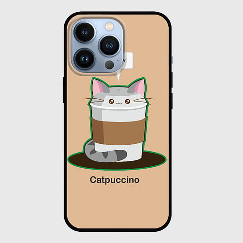 Чехол iPhone 13 Pro Catpuccino / 3D-Черный – фото 1