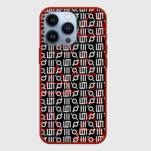 Чехол iPhone 13 Pro 30 STM: Symbol Pattern / 3D-Красный – фото 1