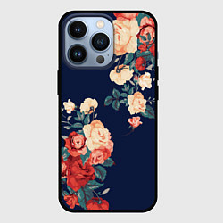 Чехол для iPhone 13 Pro Fashion flowers, цвет: 3D-черный