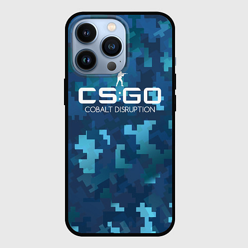 Чехол iPhone 13 Pro Cs:go - Cobalt Disruption Ржавый кобальт / 3D-Черный – фото 1