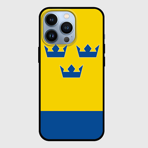 Чехол iPhone 13 Pro Сборная Швеции: домашняя форма / 3D-Черный – фото 1
