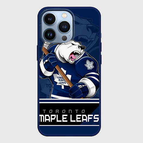Чехол iPhone 13 Pro Toronto Maple Leafs / 3D-Тёмно-синий – фото 1