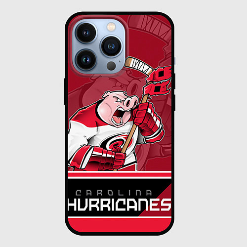 Чехол iPhone 13 Pro Carolina Hurricanes / 3D-Черный – фото 1