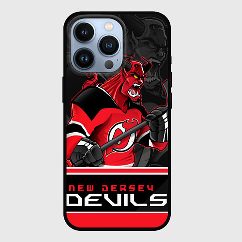 Чехол iPhone 13 Pro New Jersey Devils / 3D-Черный – фото 1