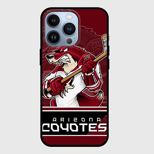 Чехол iPhone 13 Pro Arizona Coyotes / 3D-Черный – фото 1