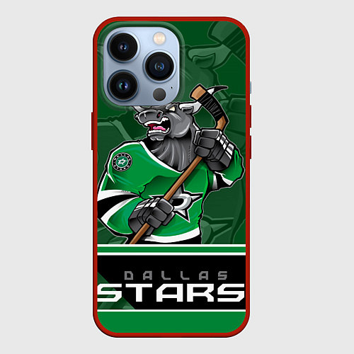 Чехол iPhone 13 Pro Dallas Stars / 3D-Красный – фото 1