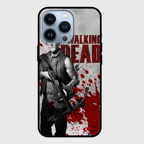 Чехол iPhone 13 Pro Walking Dead: Deryl Dixon / 3D-Черный – фото 1