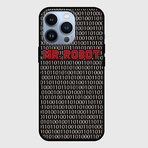 Чехол iPhone 13 Pro Mr. Robot: Binary code / 3D-Черный – фото 1