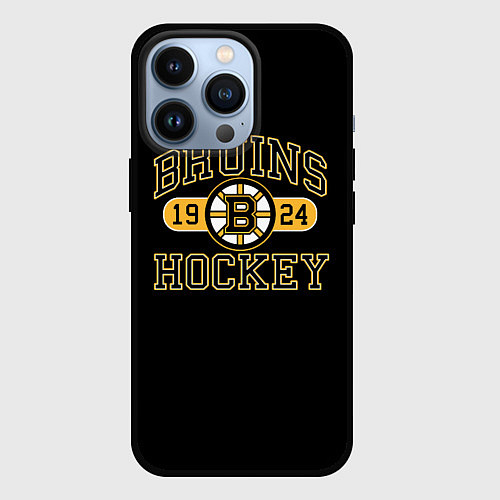 Чехол iPhone 13 Pro Boston Bruins: Est.1924 / 3D-Черный – фото 1