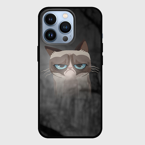 Чехол iPhone 13 Pro Grumpy Cat / 3D-Черный – фото 1