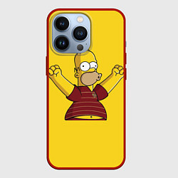 Чехол iPhone 13 Pro Гомер-болельщик