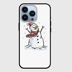 Чехол для iPhone 13 Pro Снеговик, цвет: 3D-черный