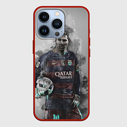 Чехол для iPhone 13 Pro Lionel Messi, цвет: 3D-красный