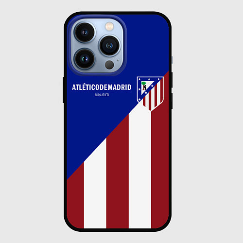 Чехол iPhone 13 Pro FC Atletico Madrid / 3D-Черный – фото 1