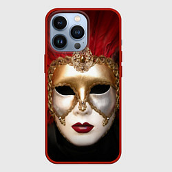Чехол для iPhone 13 Pro Венецианская маска, цвет: 3D-красный