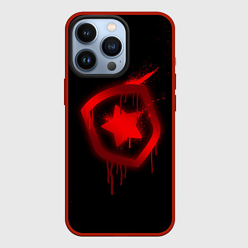 Чехол iPhone 13 Pro Gambit: Black collection / 3D-Красный – фото 1