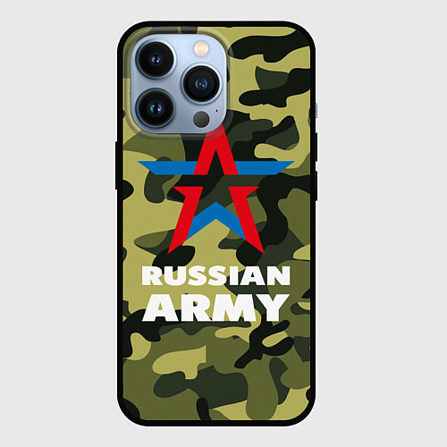 Чехол iPhone 13 Pro Russian army / 3D-Черный – фото 1